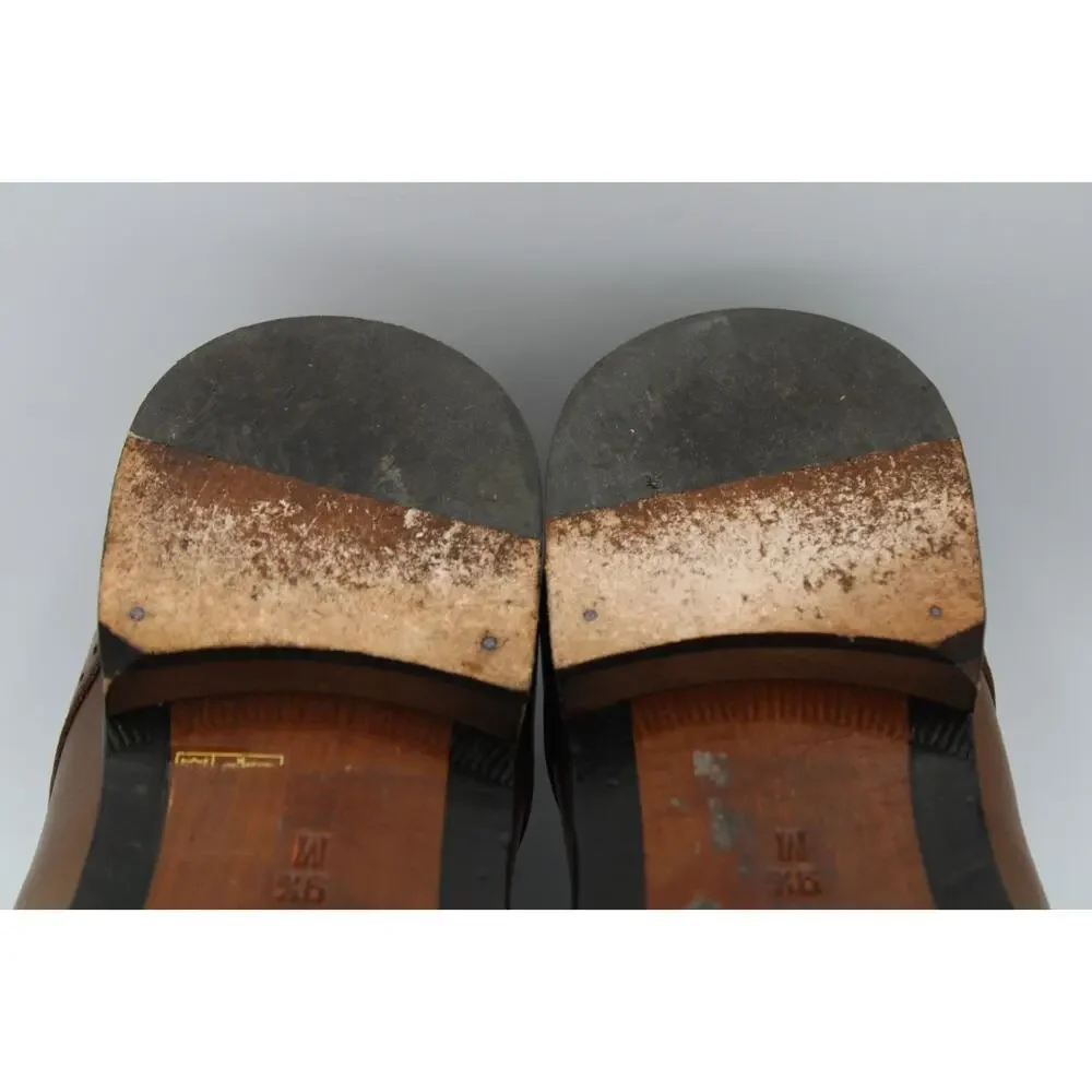 Size 9.5 - Matteo Massimo 8279 Genuine Leather Monk Strap Dress Shoes Italy